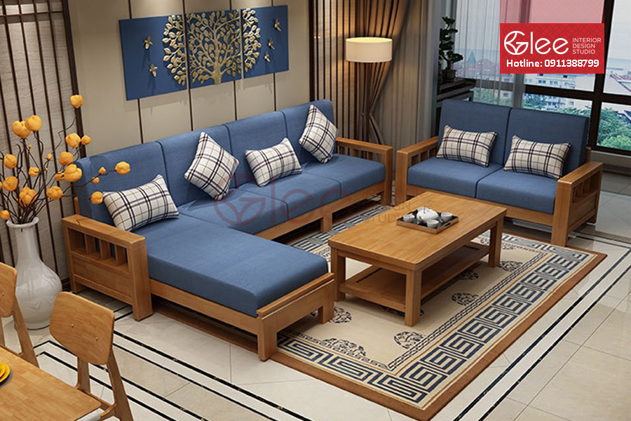 Mẫu sofa gỗ hiện đại